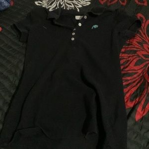 Black collared shirt